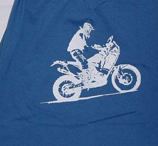 Motocykl koszulka Junior M niebieska