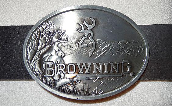 Browning strzelba jele polowanie klamra stare srebro