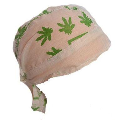 Gandzia zielona czapeczka du-rag, bandama biaa