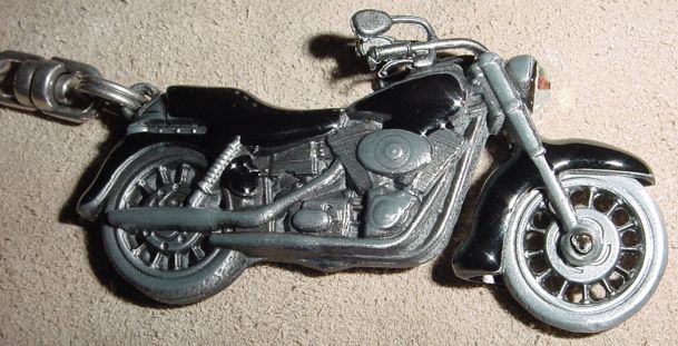 Motocykl motor chopper motocykl brelok 3D czarny