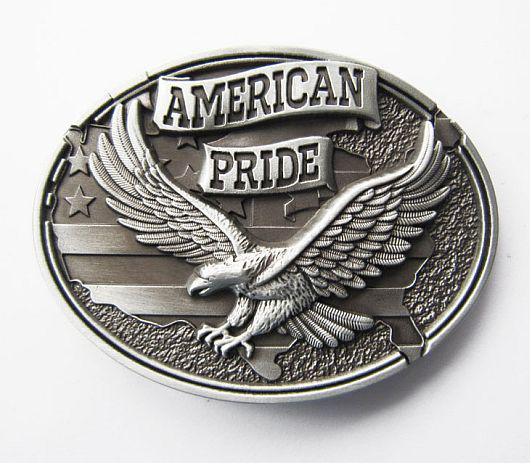 American Pride klamra do paska stare srebro
