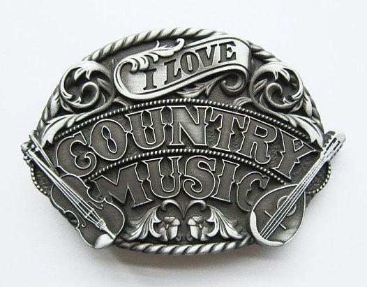 Country Music klamra do paska stare srebro