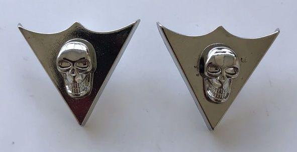 Collar tip skull western kocwka konierzyka na pins kolor srebrny 