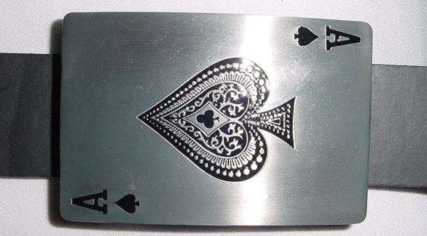 AS PIK karta karty poker klamra do paska